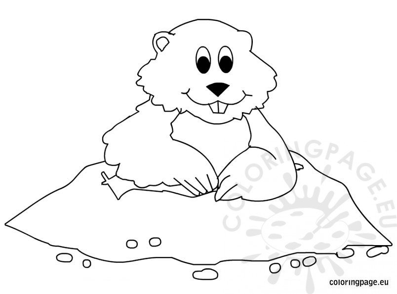 Groundhog Day Coloring Pages For Kids Coloring Page