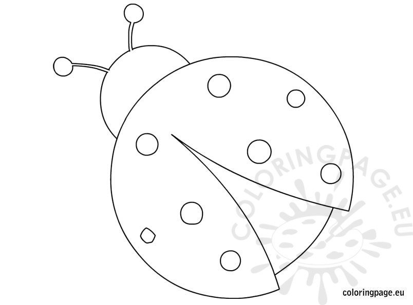Free ladybug coloring page Coloring Page