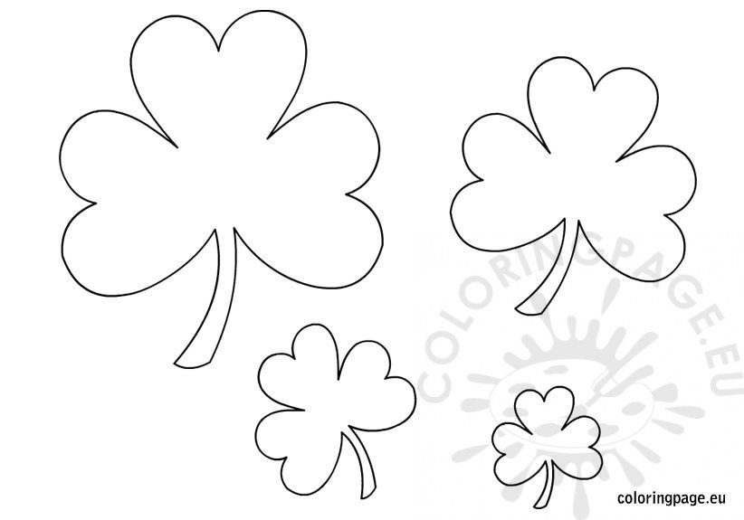 Printable Shamrock Templates – Coloring Page