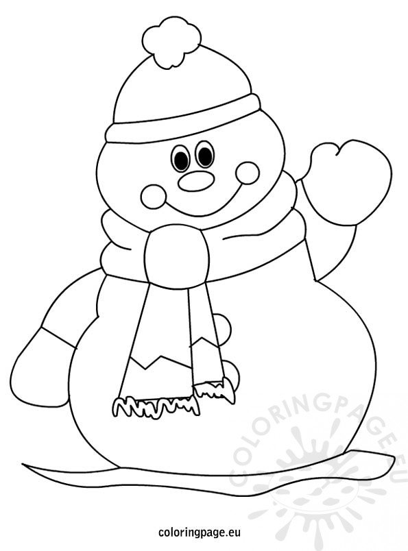 winter  snowman coloring page for kids  coloring page