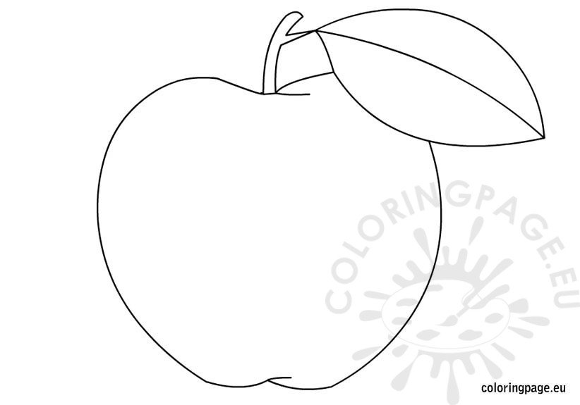 half apples coloring pages - photo #29