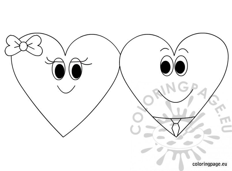 valentine blank coloring pages - photo #7