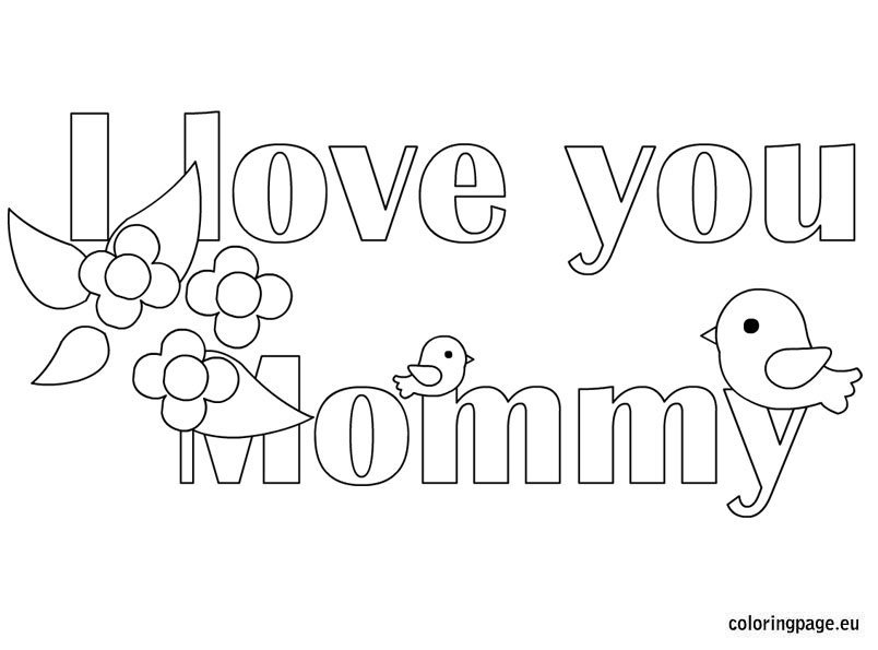i love u mom coloring pages - photo #7
