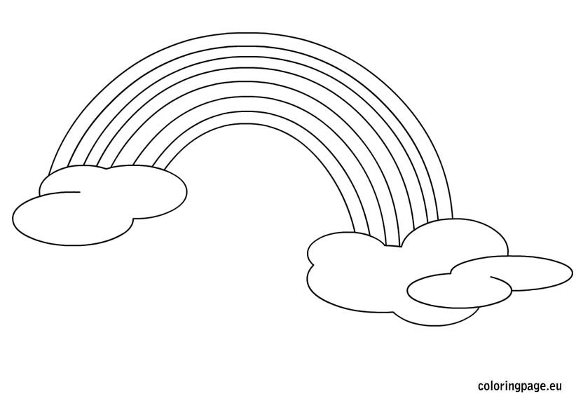 Rainbow coloring page Coloring Page