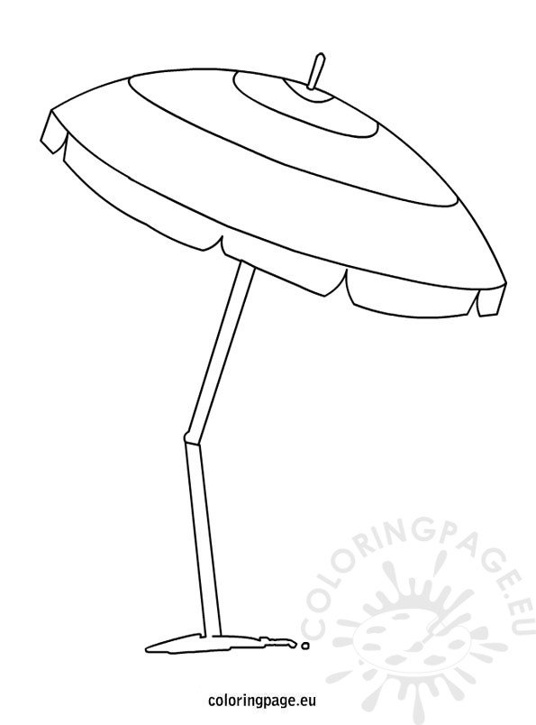 Beach Umbrella coloring page Coloring Page