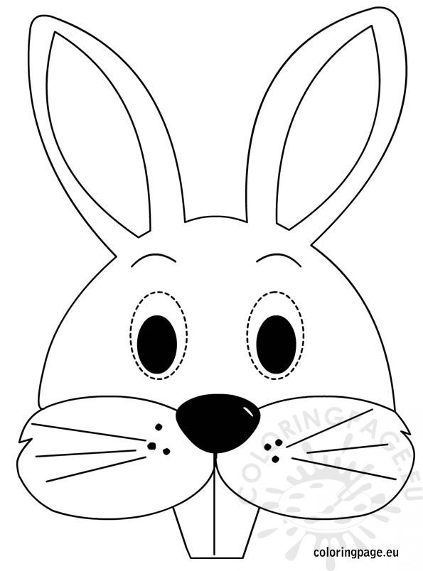 Bunny Mask – Coloring Page