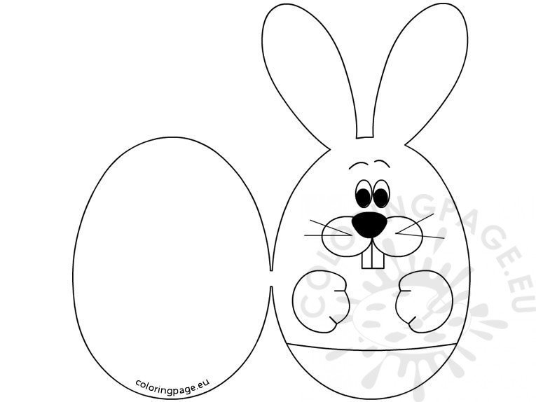 Easter Bunny Card coloring page Coloring Page