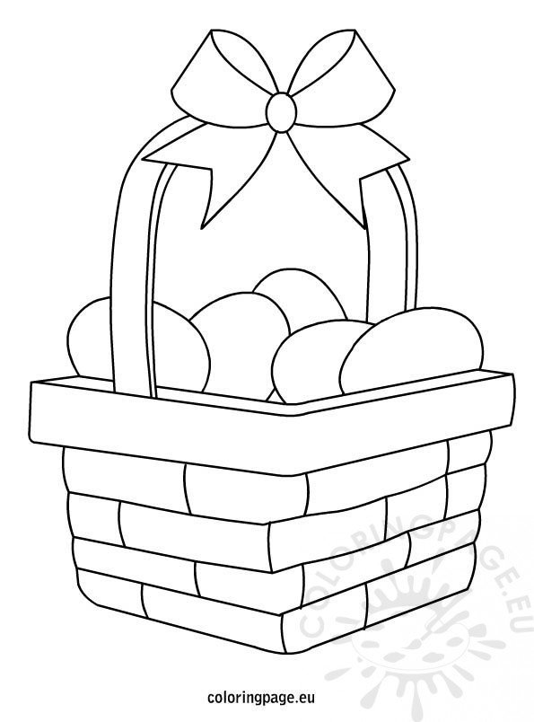 easter basket coloring pages online - photo #27