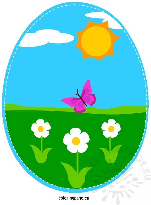 Colorful Easter Egg – Coloring Page