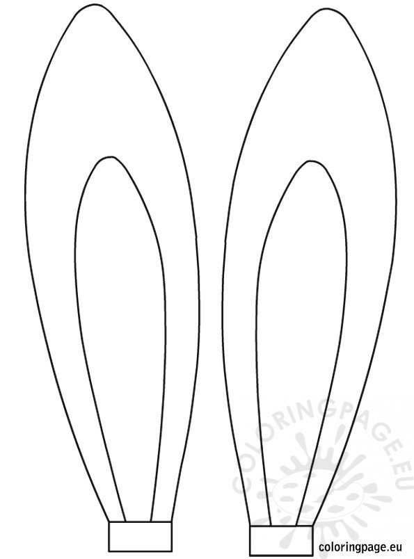 Easter rabbit ears template Coloring Page