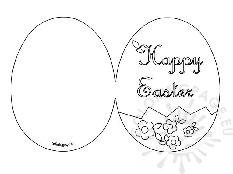 Happy Easter card printable – Coloring Page