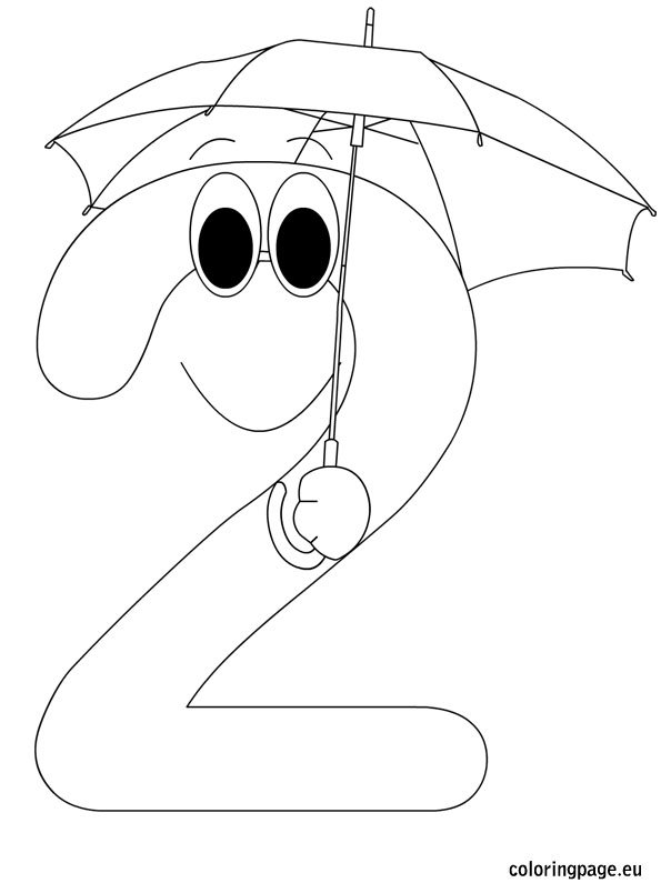 Number two coloring page - Coloring Page