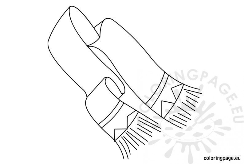 Scarf Coloring Page Coloring Page