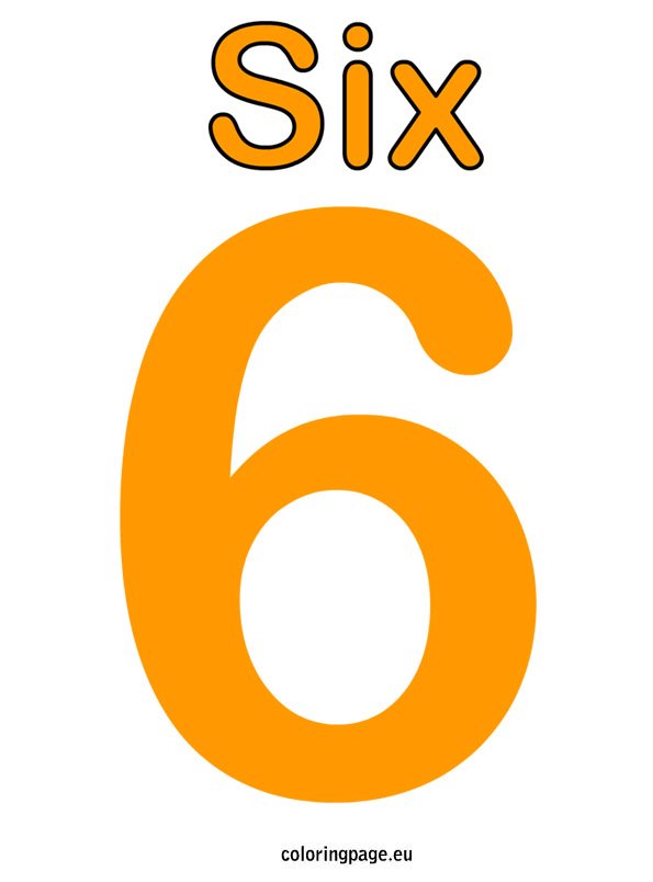 Number 6 Printable