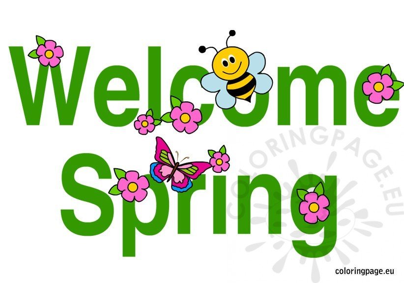 Welcome Spring pictures – Coloring Page