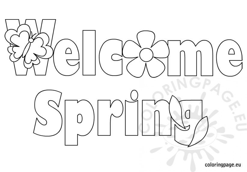 Welcome Spring coloring page - Coloring Page