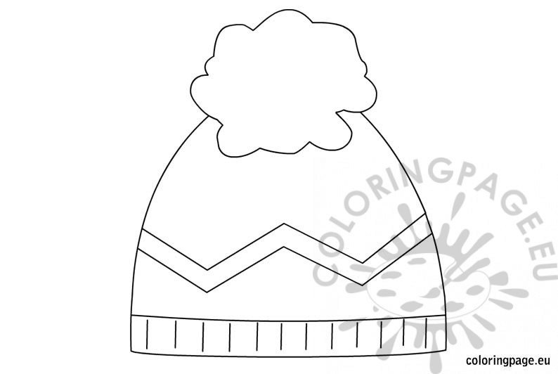 Winter hat coloring page – Coloring Page