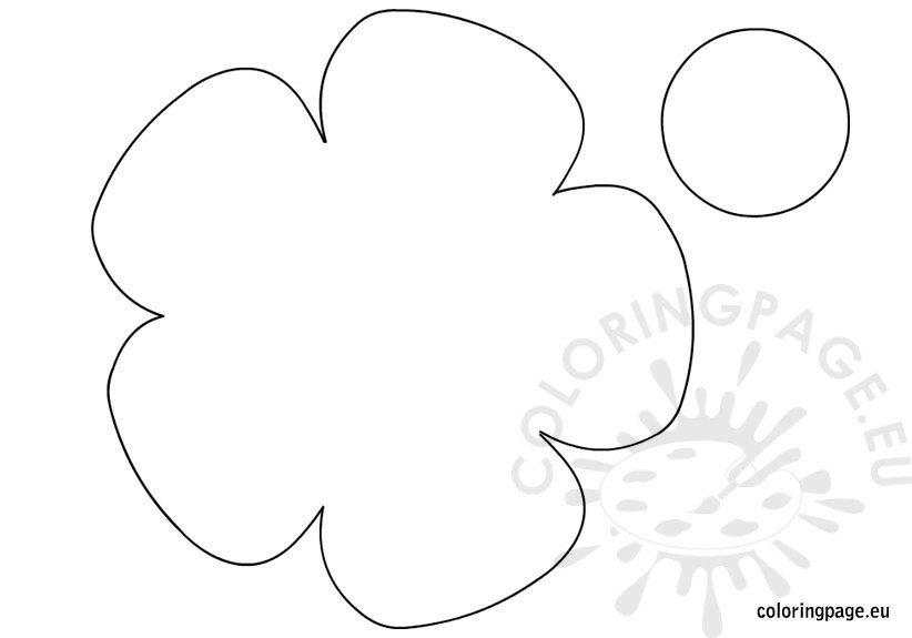 Printable flower template free Coloring Page