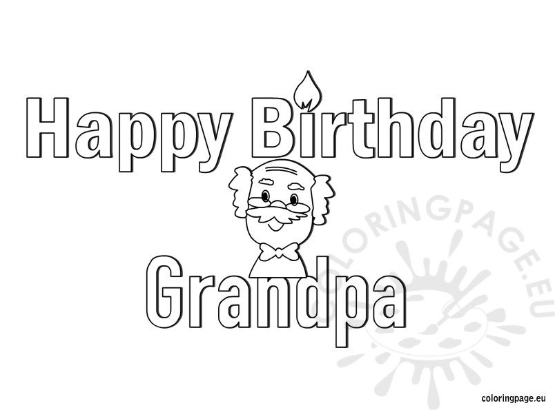 happy birthday grandpa coloring pages - photo #10