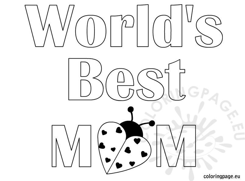 World’s Best Mom coloring page – Coloring Page