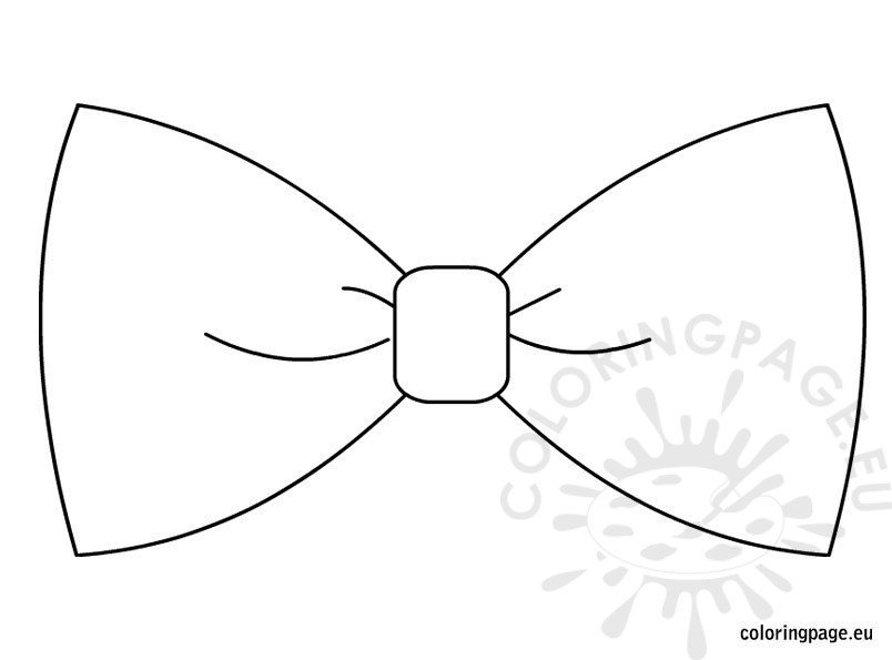 Bow tie template – Coloring Page