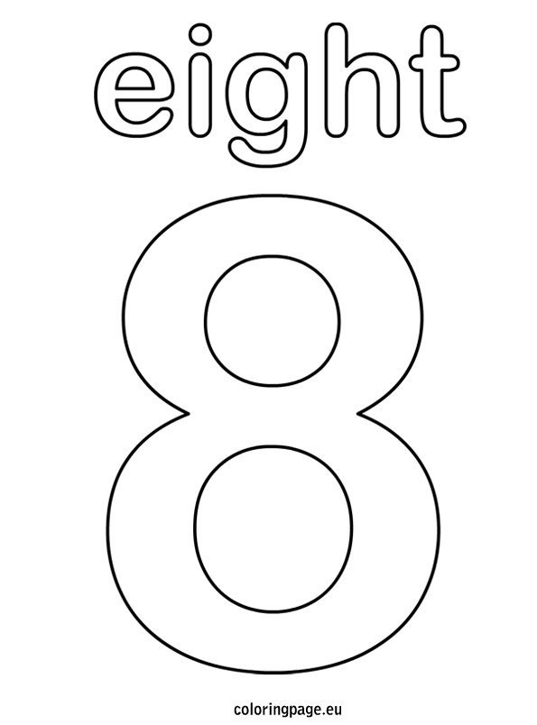 Eight coloring page – Coloring Page