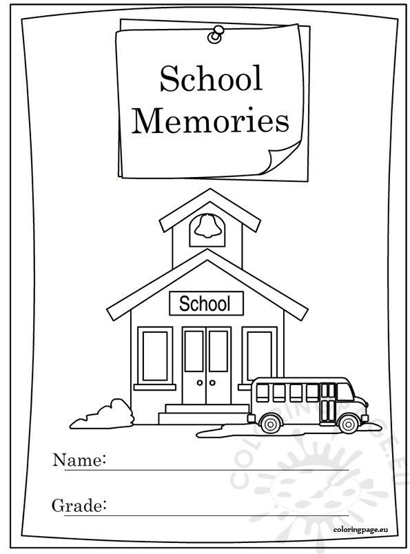 End of School Year Memory Book coloring – Coloring Page