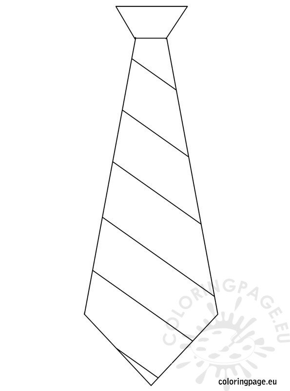 Father’s Day Template tie Coloring Page