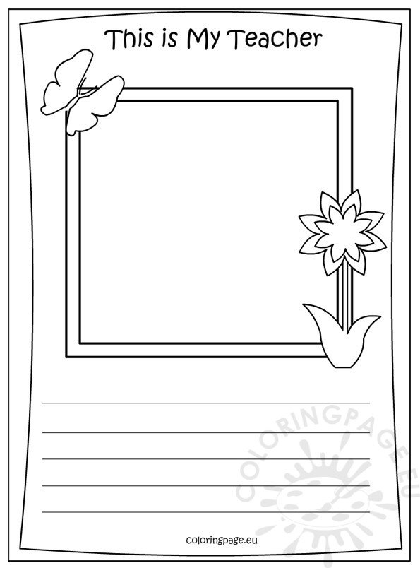 Memory Book – This is My Teacher coloring – Coloring Page