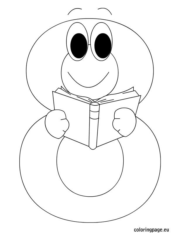 Number eight coloring page Coloring Page