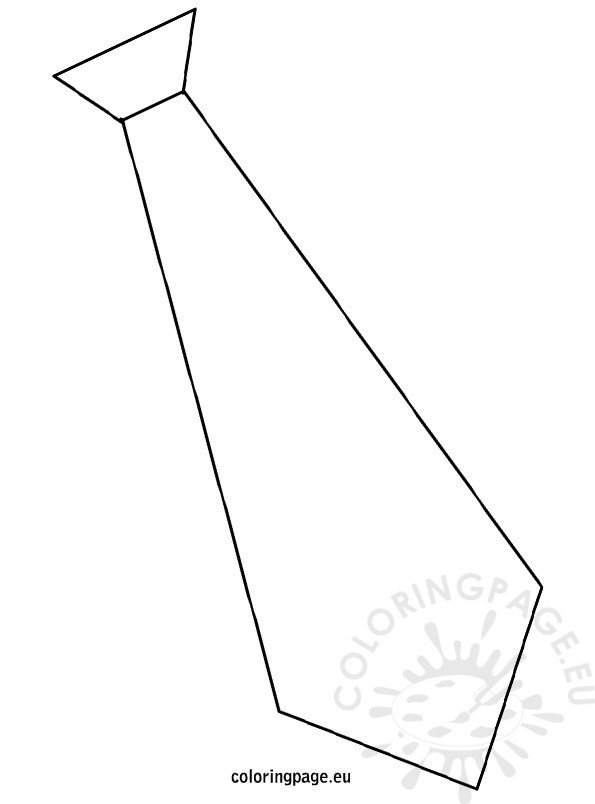 Template tie Coloring Page