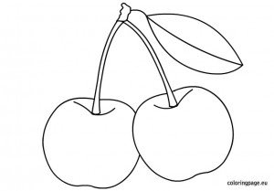 Cherries coloring – Coloring Page