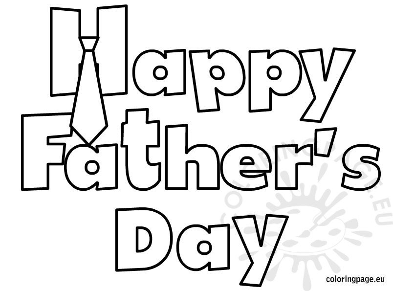 Happy Father s Day Coloring Sheet Coloring Page