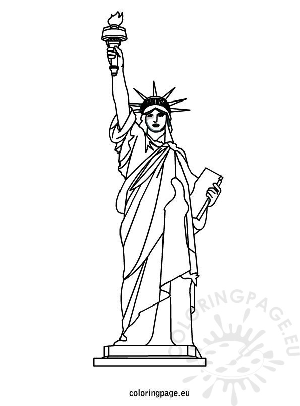 Statue of Liberty coloring sheet - Coloring Page