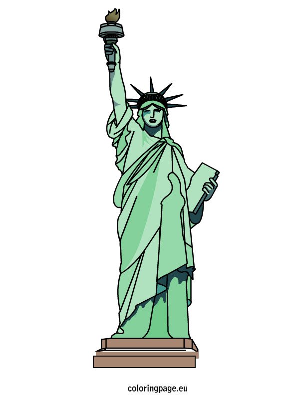 liberty statue coloring coloringpage eu