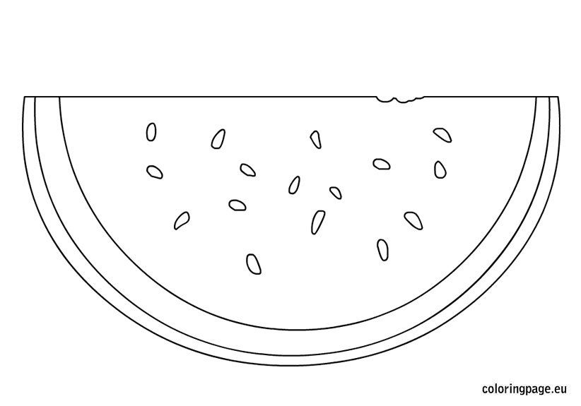 Watermelon coloring page Coloring Page