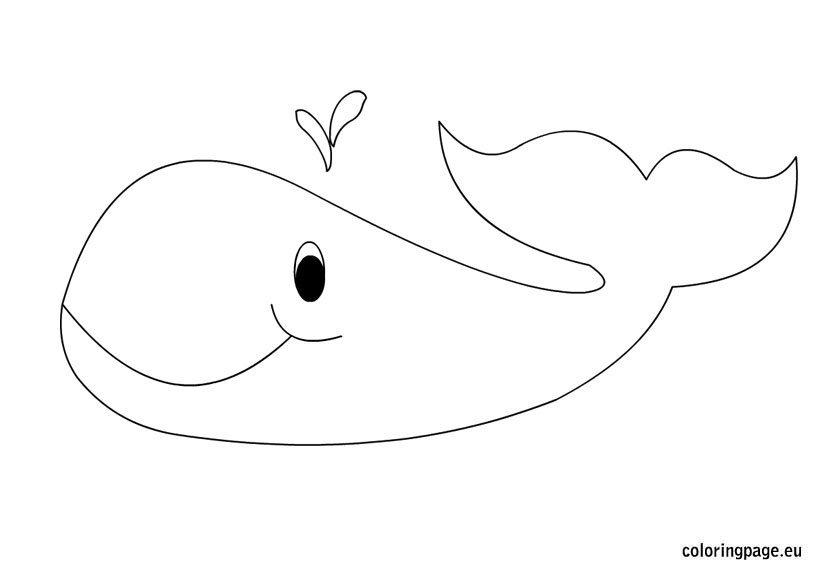 Whale coloring page for kids – Coloring Page