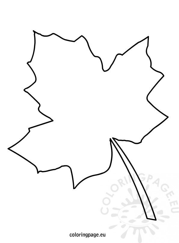 Autumn leaf template Coloring Page