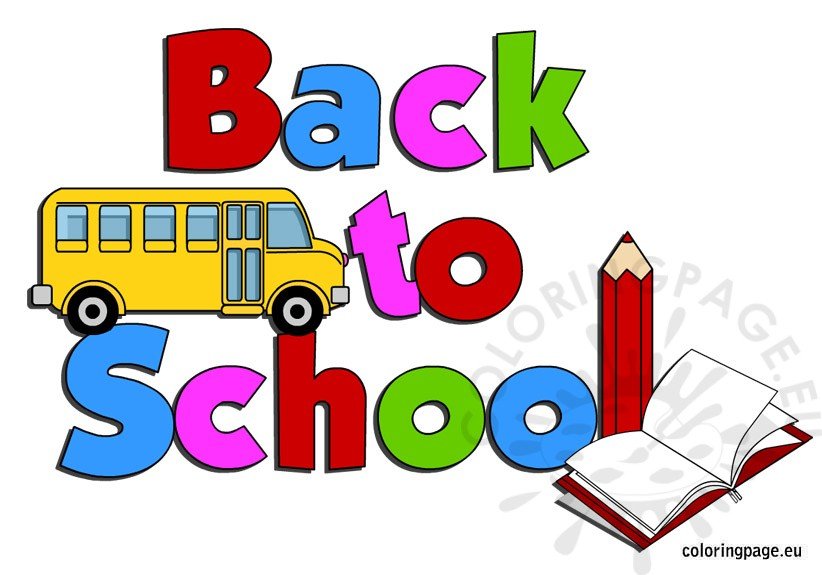 Back to school clip art – Coloring Page