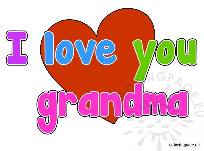 i love grandma coloring pages - photo #49