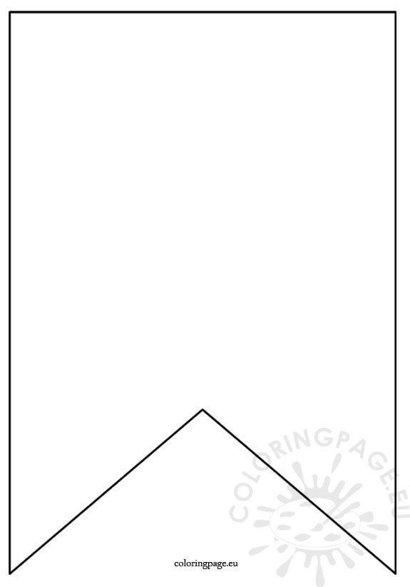 Flag banner template Coloring Page