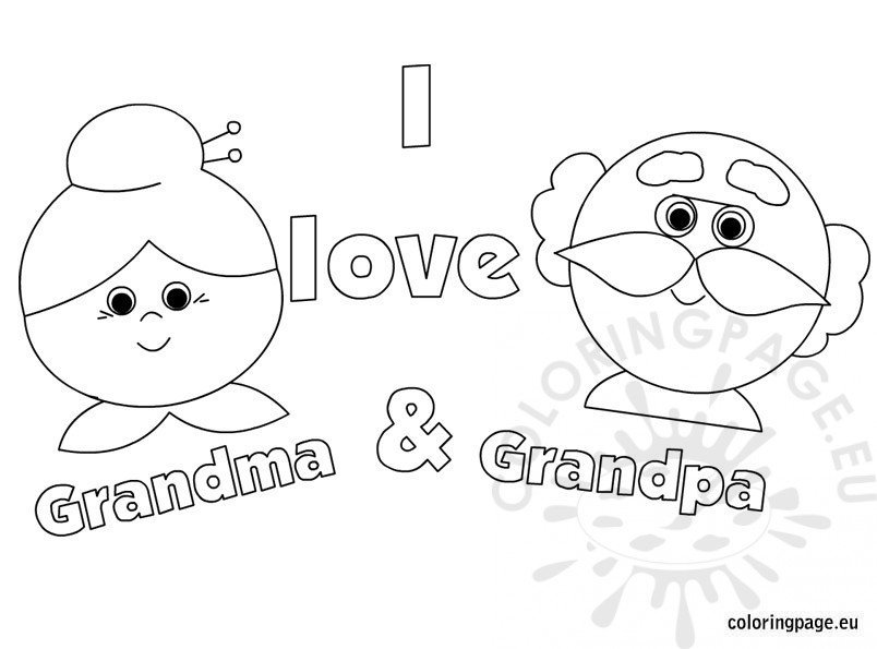 Grandparent's Day - Coloring Page