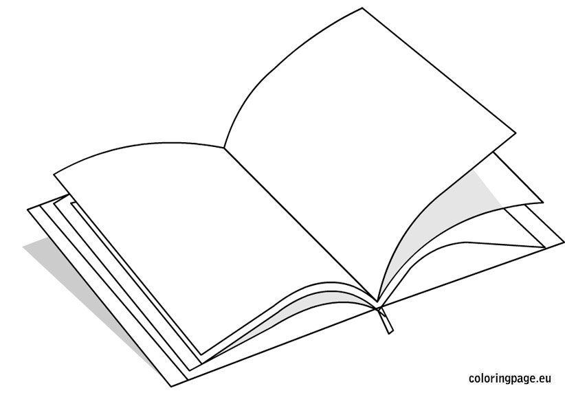 Open book coloring page Coloring Page