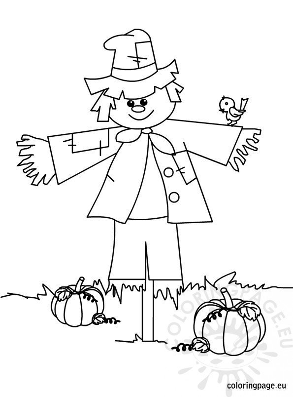 s is for scarecrow coloring pages - photo #41