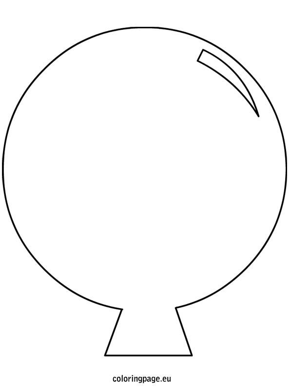 Balloon Template Cut Out Coloring Page