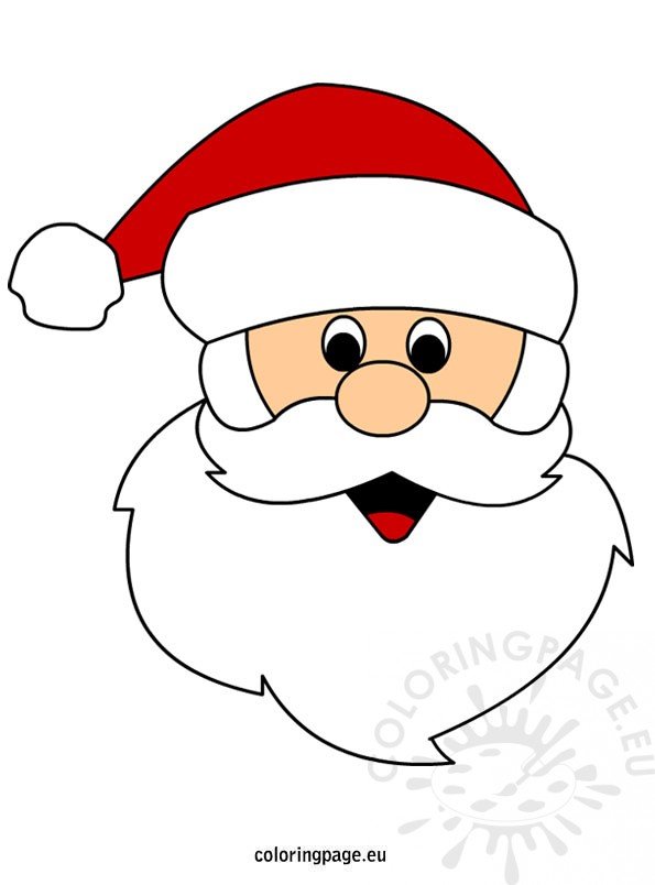 Santa Claus face – Coloring Page