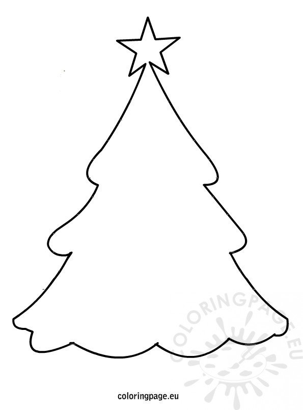 Christmas Tree Template – Coloring Page