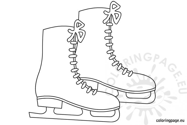 Coloring Sheets for Kids Ice skates Coloring Page