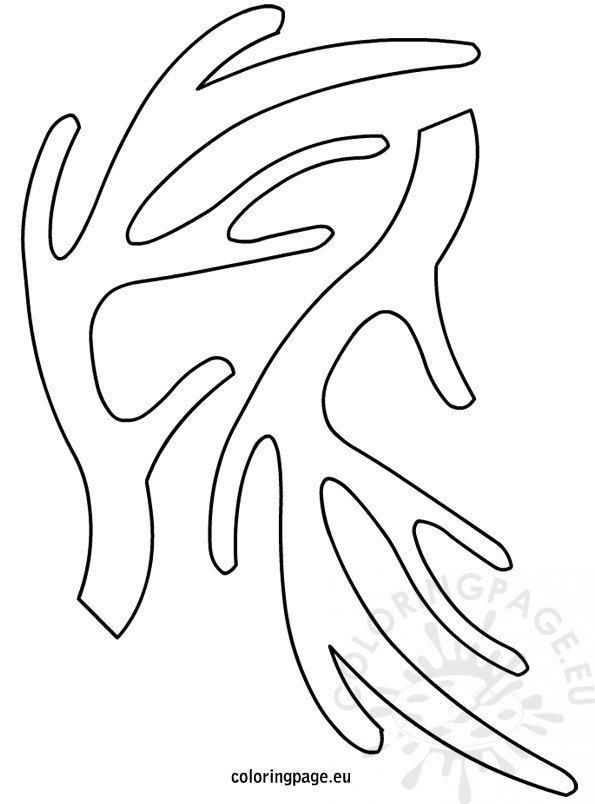 Reindeer antlers template – Coloring Page