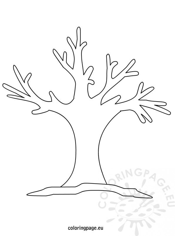 Winter Tree Coloring Page
